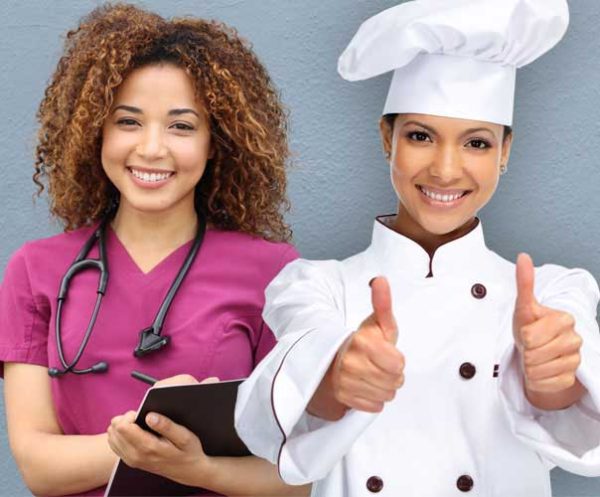 Specialized English for food services, technology, healthcare
